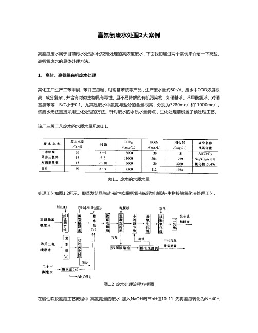 高氨氮废水处理2大案例