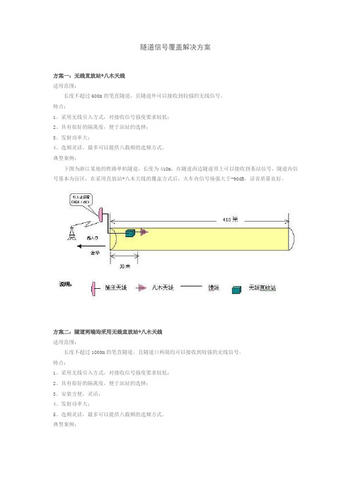 隧道信号覆盖解决方案