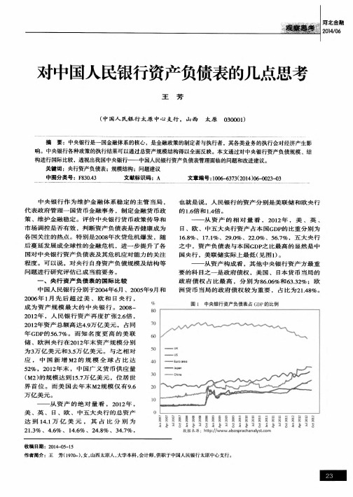 对中国人民银行资产负债表的几点思考