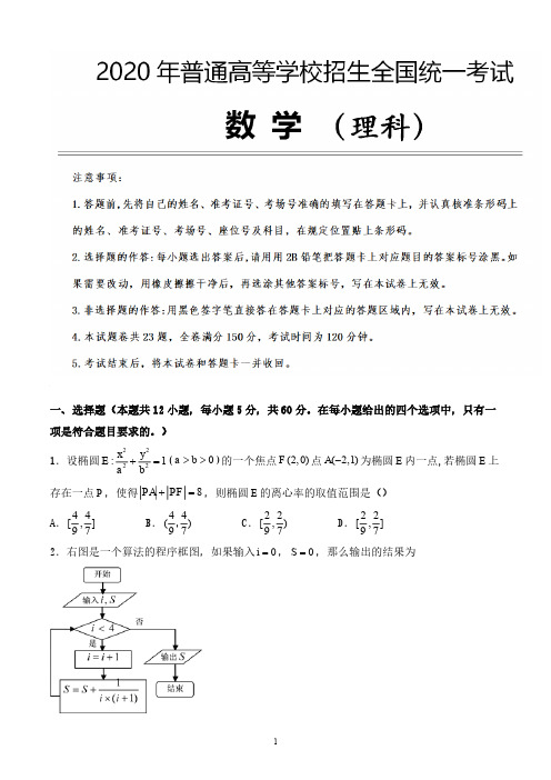 2020高考理科数学冲刺密卷解析版 (14)