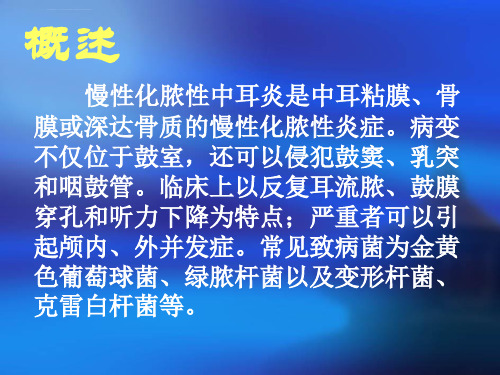 化脓性中耳炎的护理查房ppt课件