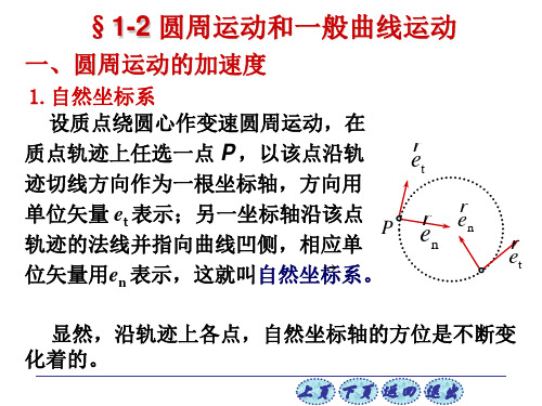 大学物理第一章第二节圆周运动和一般曲线运动