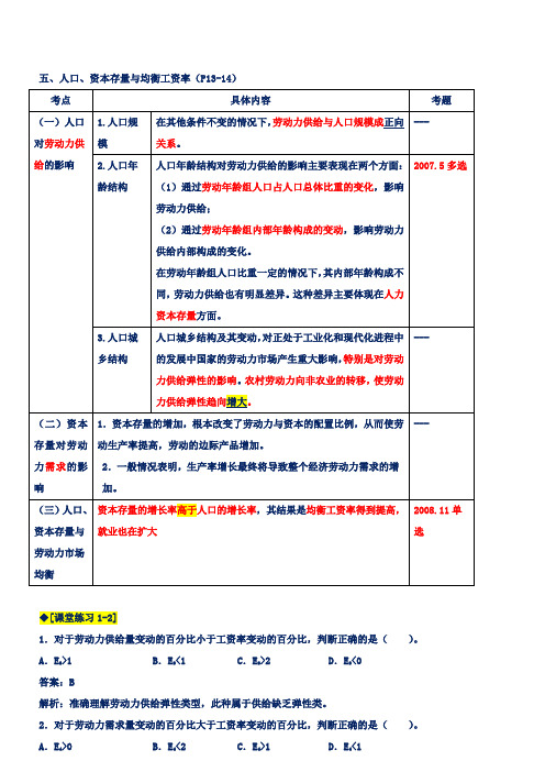 企业人力资源管理师三级基础知识第04讲讲义