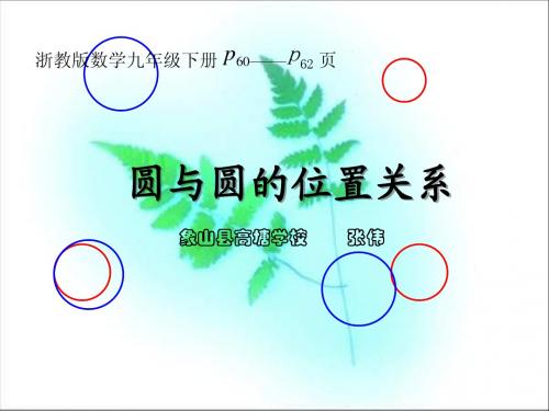 圆与圆位置关系课件