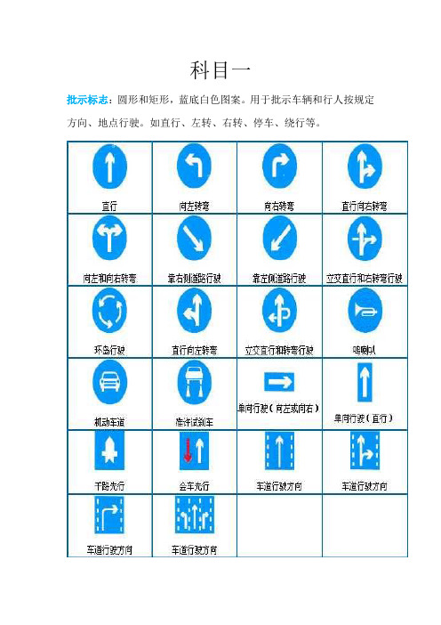 2022年科目一图标大全