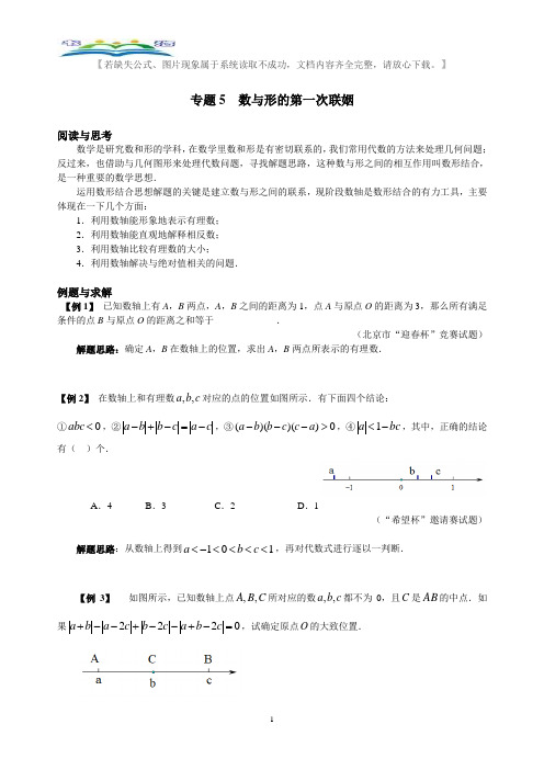 人教版八年级数学下册竞赛专题05 数与形的第一次联姻.doc