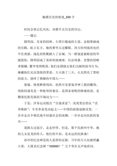 触摸历史的痕迹_800字