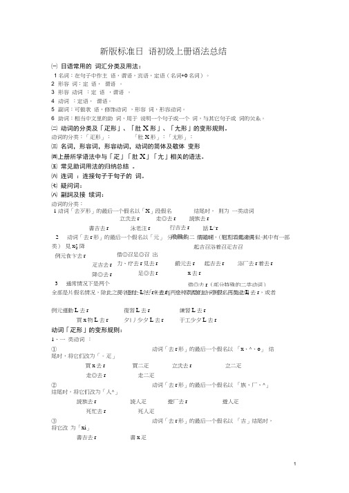 新版标准日本语初级上册语法总结[1]