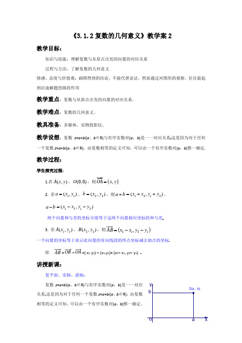 《3.1.2复数的几何意义》教学案2