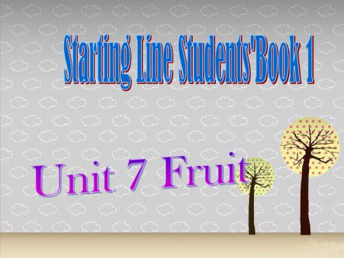 人教新起点小学英语一年级上册《Unit 6 Fruit》PPT课件 (1)