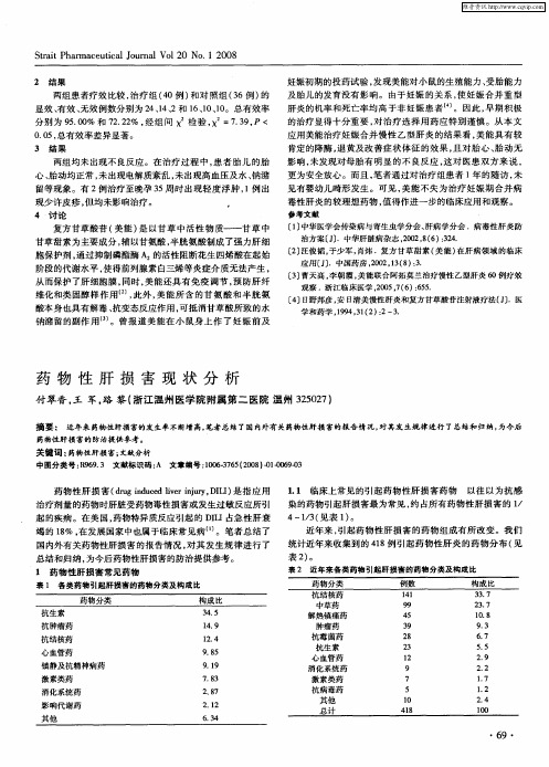 药物性肝损害现状分析