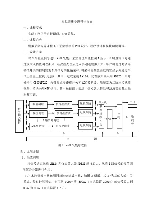 模拟采集专题设计方案