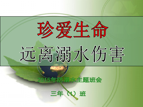 2020年中小学防溺水主题班会(精品课件)