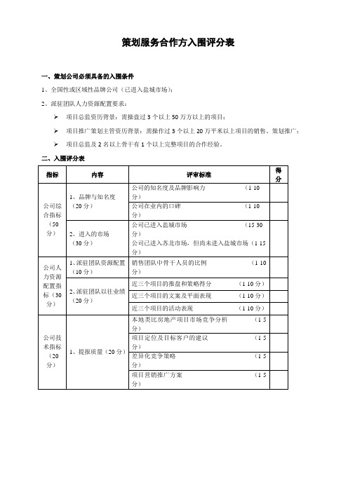 02-营销策划服务合作方入围评分表