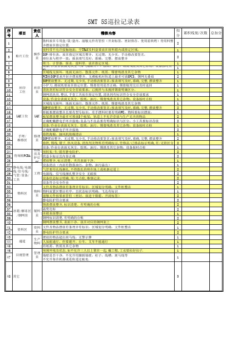 稽核项及评分表