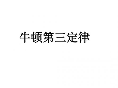 高一物理牛顿第三定律
