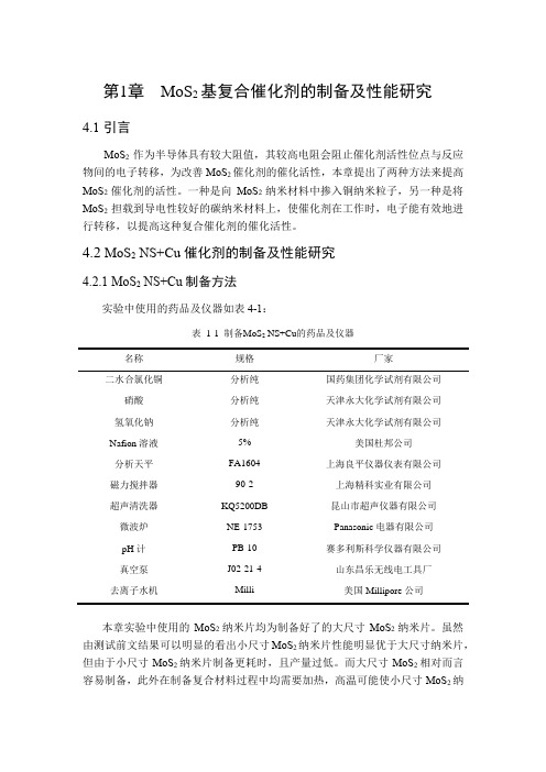 MoS2基复合催化剂的制备及性能研究