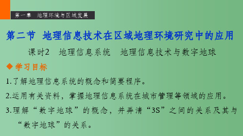 高中地理 第一章 第二节 课时2 地理信息系统 地理信息技术与数字地球课件 新人教版必修3