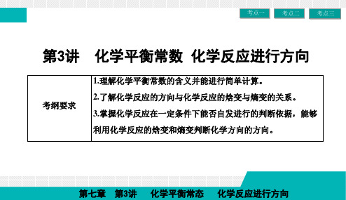 2019届一轮复习人教版 化学平衡常数 化学反应进行方向 课件(86张)