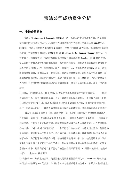 宝洁公司成功案例综合分析