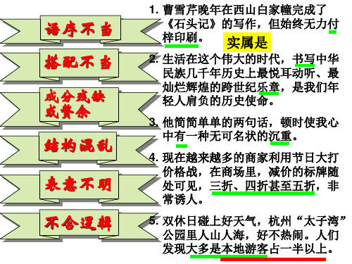 病句4不合逻辑和表意不明