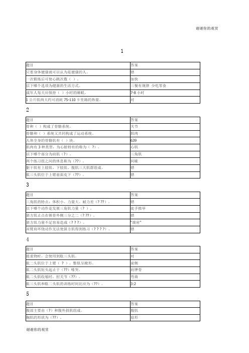 教你成为健身达人智慧树答案.docx