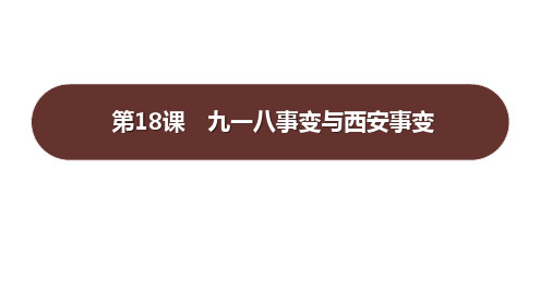 最新部编版八年级历史上册《从九一八事变到西安事变》教学课件