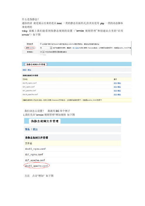 伪静态规则的设置方法