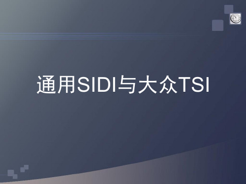 通用SIDI与大众TSI资料