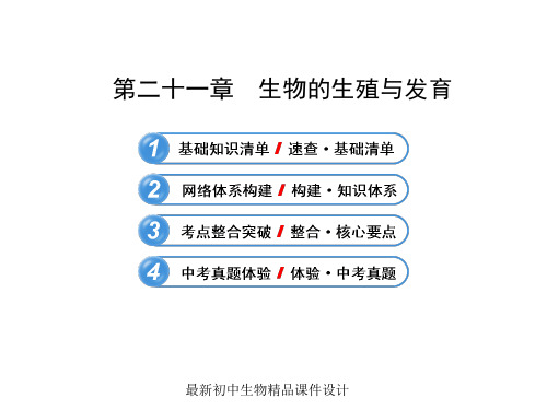 最新苏教版初中生物八年级下册《21第21章 生物的生殖与发育》精品教案