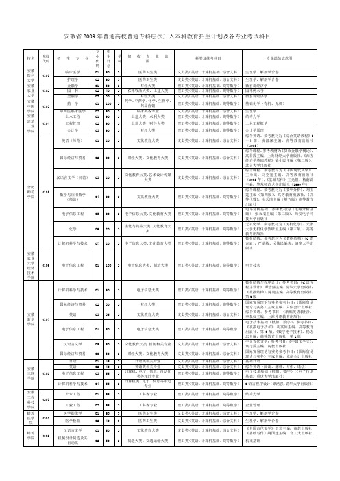 普通高校普通专科层次升入本科教育