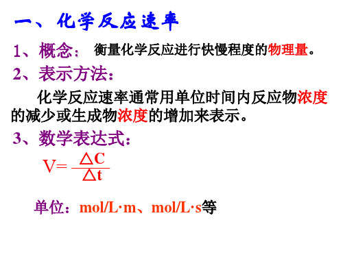 化学反应速率和影响因素