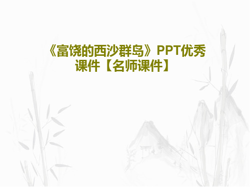 《富饶的西沙群岛》PPT优秀课件【名师课件】共40页