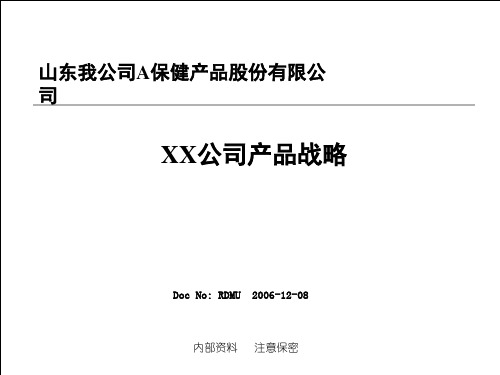 XX公司产品战略管理