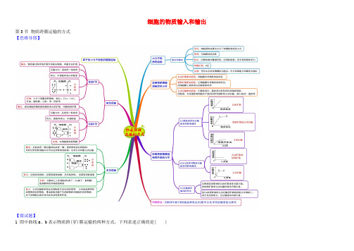 高中生物14.3物质跨膜运输的方式教材图解学案新人教版必修1