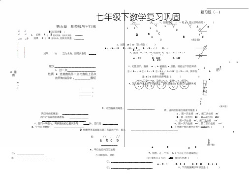 新人教版七年级下数学期末总复习资料(非常全)