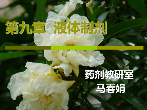 第九章 液体制剂