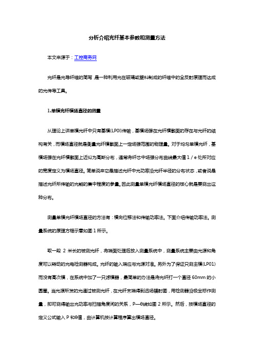 分析介绍光纤基本参数和测量方法