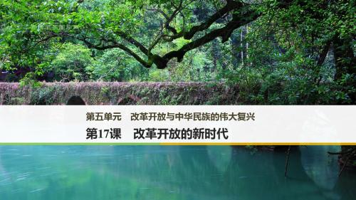 岳麓书社版高中历史选修一5.17《改革开放的新时代》课件(26张)(共26张PPT) (1)