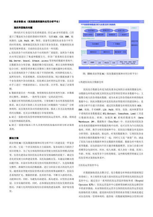 IBM BI医院运营商业智能和临床分析解决方案