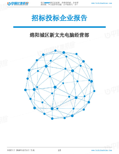 绵阳城区新文光电脑经营部-招投标数据分析报告