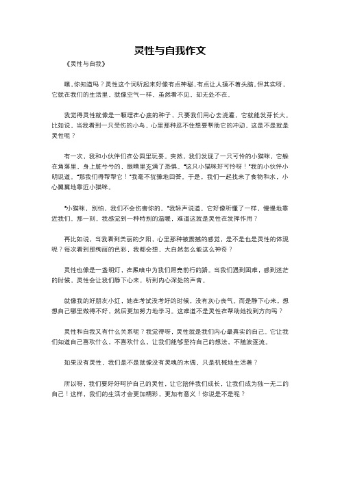 灵性与自我作文