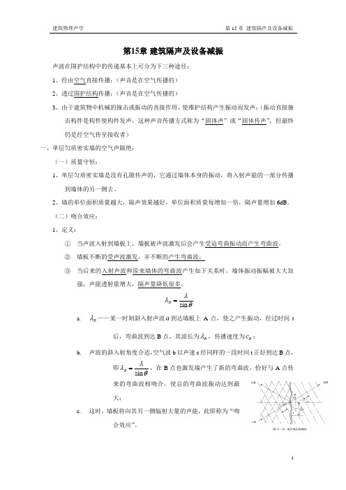 M210北京建筑大学快题考研-第15章 建筑隔声及设备减振