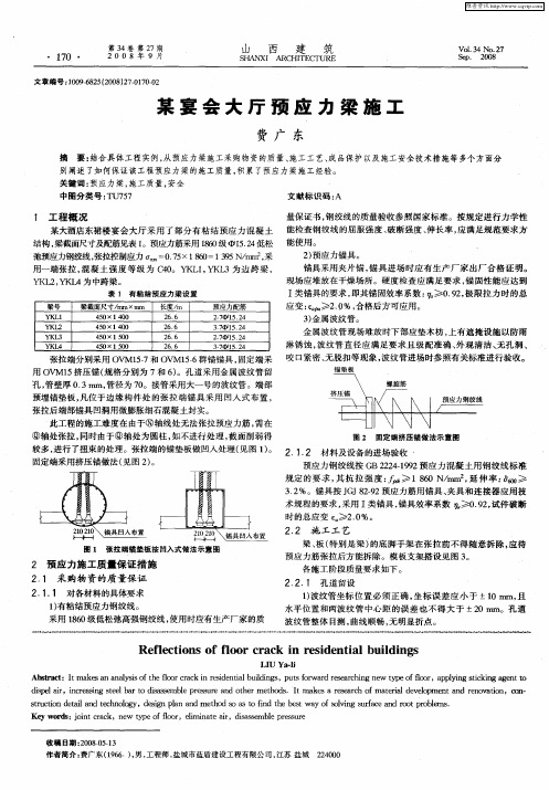 某宴会大厅预应力梁施工