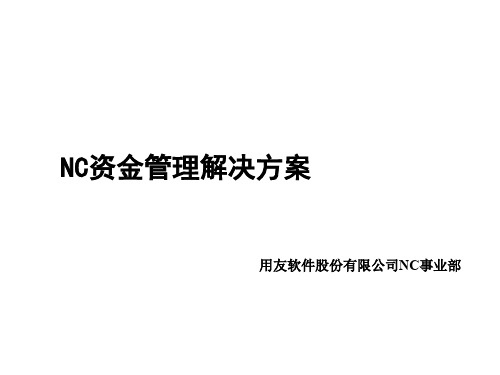 NC资金管理解决方案