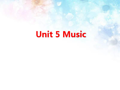 人教版高中英语必修二Unit5 Music复习课件