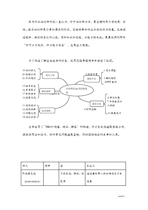 培训师的21项技能修炼