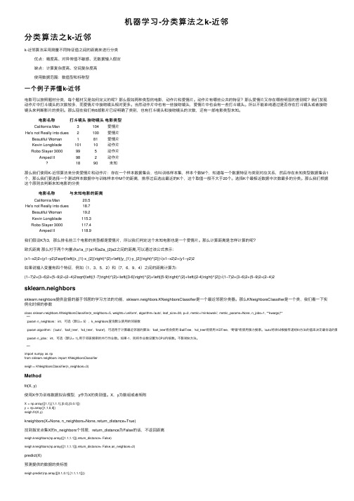 机器学习-分类算法之k-近邻