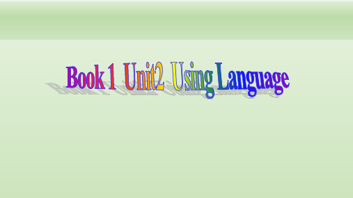 外研社book1unit2 Using language语法构词法