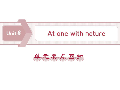 《At one with nature》单元要点回扣-优质精选PPT